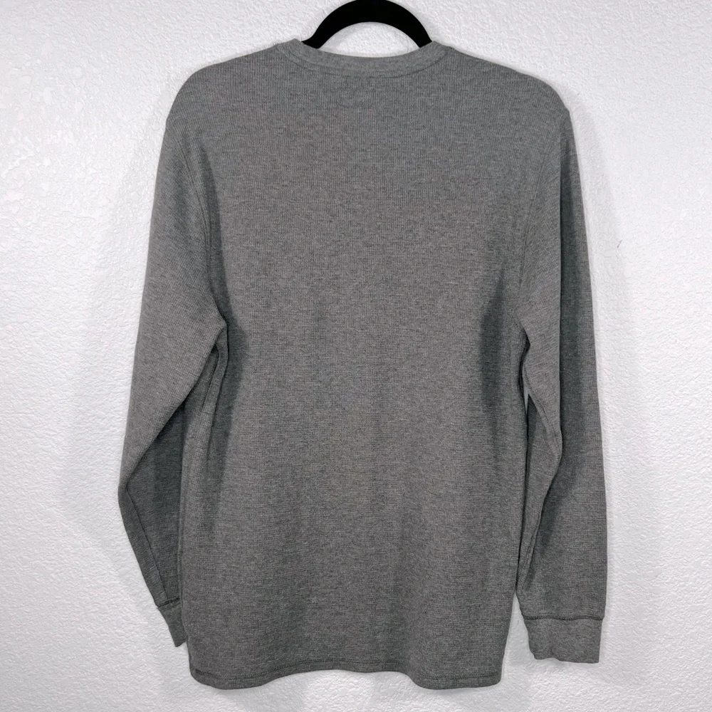 POLO RALPH LAUREN Heather Logo Print Waffle Knit Men’s Sleep Shirt Sz L